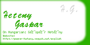 heteny gaspar business card